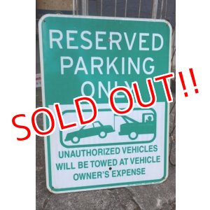 画像: dp-250701-17 RESERVED PARKING ONLY Enamel Road Sign