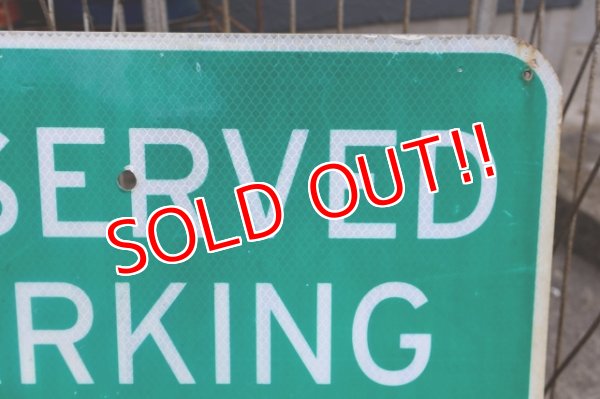 画像3: dp-250701-17 RESERVED PARKING ONLY Enamel Road Sign