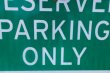 画像4: dp-250701-17 RESERVED PARKING ONLY Enamel Road Sign