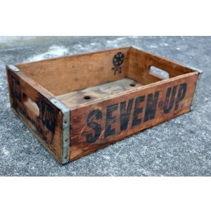 画像: dp-250722-04 SEVEN UP 7 Up 1970's WOOD BOX
