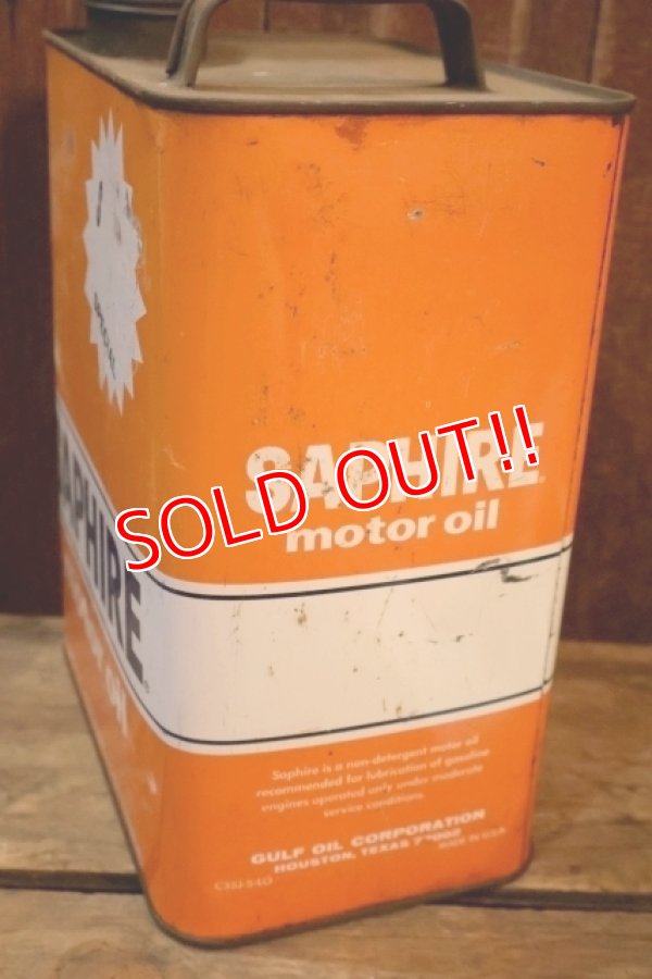 画像5: dp-250618-28 GULF OIL CORPORATION 2 U.S.GALLONS SAPHIRE MOTOR OIL CAN