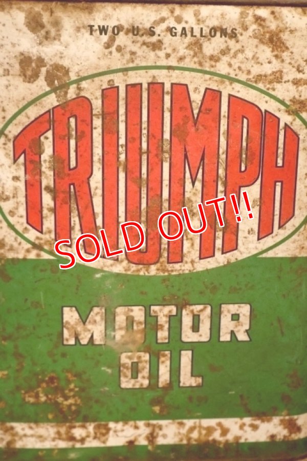 画像2: dp-250618-83 TRIUMPH 2 U.S.GALLONS MOTOR OIL CAN