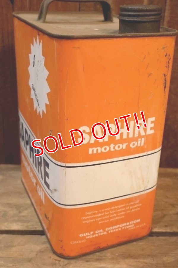画像6: dp-250618-28 GULF OIL CORPORATION 2 U.S.GALLONS SAPHIRE MOTOR OIL CAN