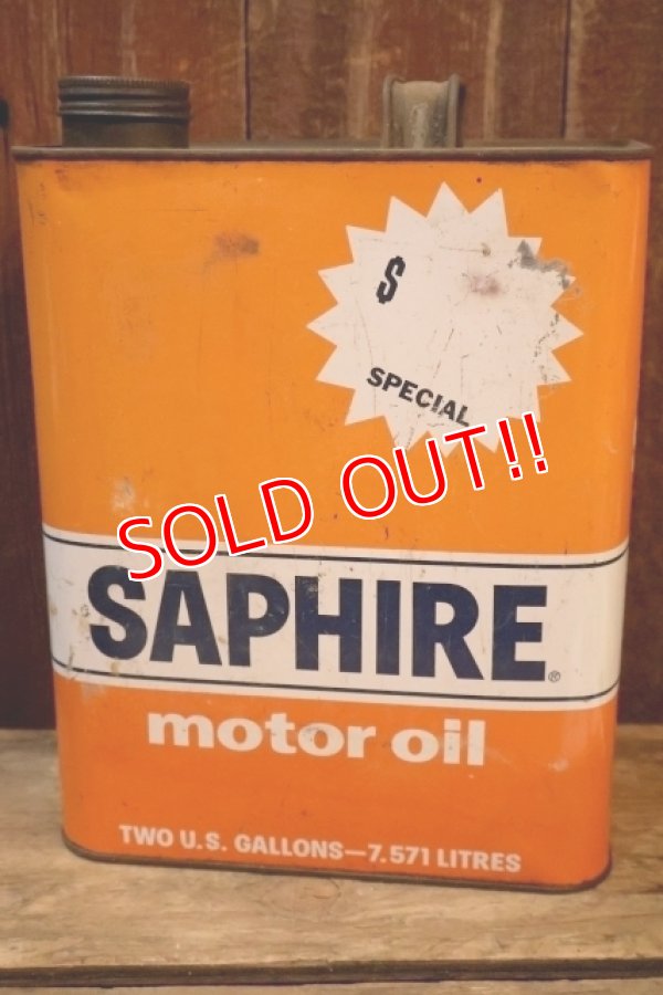 画像1: dp-250618-28 GULF OIL CORPORATION 2 U.S.GALLONS SAPHIRE MOTOR OIL CAN