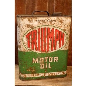 画像: dp-250618-28 TRIUMPH 2 U.S.GALLONS MOTOR OIL CAN