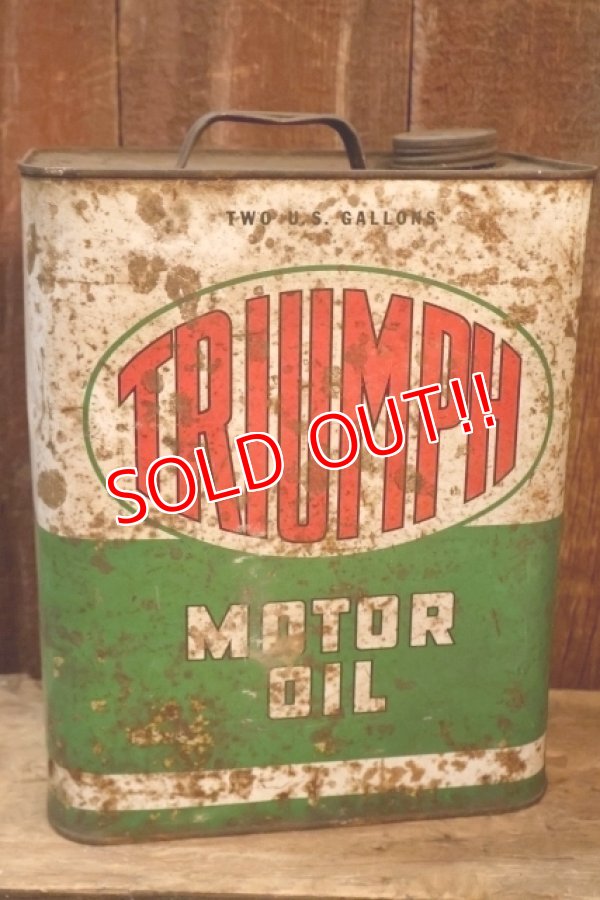 画像1: dp-250618-83 TRIUMPH 2 U.S.GALLONS MOTOR OIL CAN