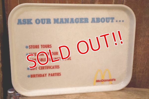 画像1: ct-250802-38 McDonald's 1970's Fiberglass Serving Tray