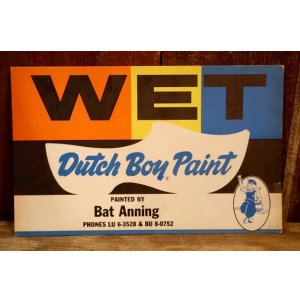 画像: dp-250802-34 Dutch Boy Paint 1950's "WET" Paper Sign (B)