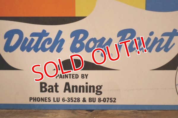 画像3: dp-250802-37 Dutch Boy Paint 1950's "WET" Paper Sign