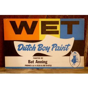 画像: dp-250802-37 Dutch Boy Paint 1950's "WET" Paper Sign (E)