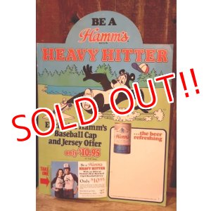 画像: ct-250802-23 Hamm' Beer 1980's "HEAVY HITTER" Advertising Cardboard Sign