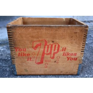 画像: dp-250807-02 7 Up / 1960's-1970's Wood Crate Box