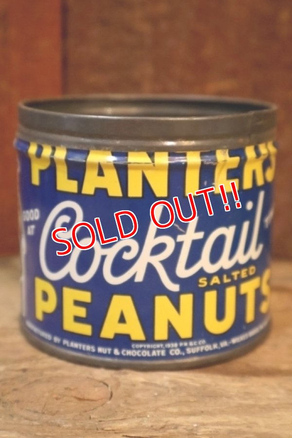 画像2: ct-250803-07 PLANTERS / MR.PEANUT 1950's Cocktail SALTED PEANUT Tin Can
