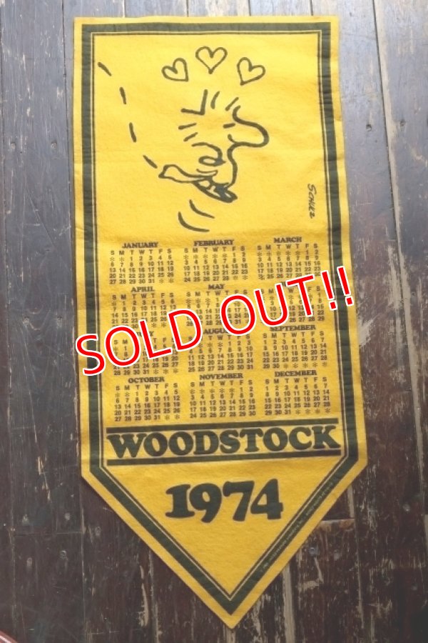 画像1: ct-250807-01 Woodstock / Felt Banner 1974 Calendar
