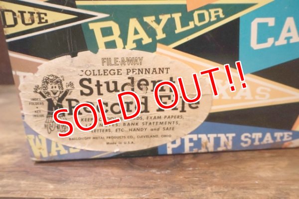 画像2: dp-250804-09 1950's-1960's College Pennant Student Record File Box