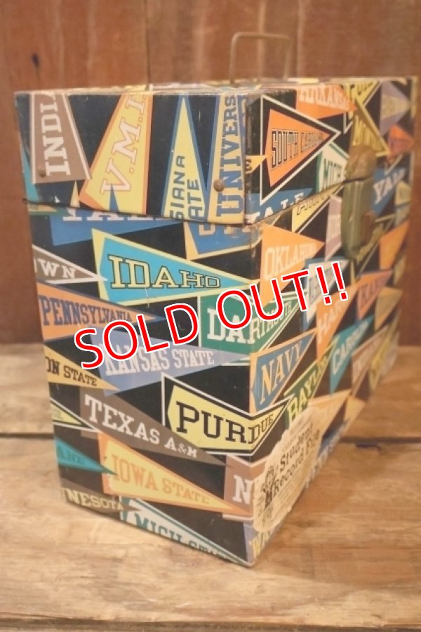 画像5: dp-250804-09 1950's-1960's College Pennant Student Record File Box