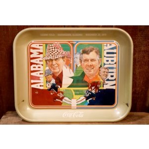 画像: ck-045 ALABAMA & AUBURN UNIVERSITY / Coca-Cola 1975 Tin Serving Tray