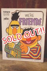画像: ct-250802-31 Bert & Ernie / Playskool 1970's Wood Frame Tray Puzzle