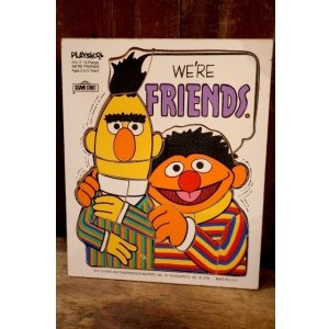 画像: ct-250802-31 Bert & Ernie / Playskool 1970's Wood Frame Tray Puzzle