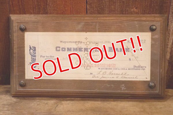 画像1: dk-093 Coca-Cola 1929 Commercial Bank Check