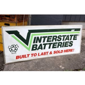 画像: dp-250618-22【※店頭ピックのみ】 INTERSTATE BATTERIES / Large Metal Sign