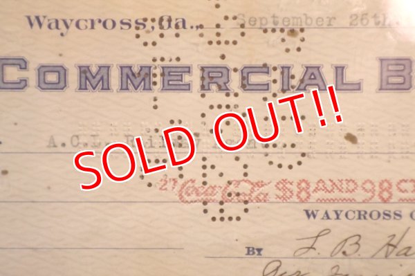 画像5: dk-093 Coca-Cola 1929 Commercial Bank Check