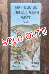 画像: dp-250728-05 UINTA LAKES WEST 1969 MAP & GUIDE