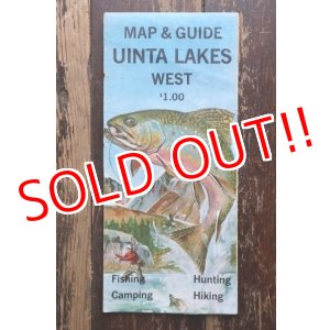 画像: dp-250728-05 UINTA LAKES WEST 1969 MAP & GUIDE