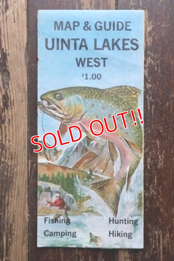画像1: dp-250728-05 UINTA LAKES WEST 1969 MAP & GUIDE