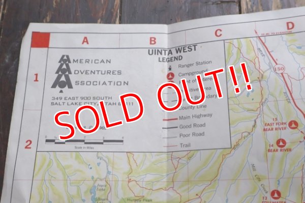 画像11: dp-250728-05 UINTA LAKES WEST 1969 MAP & GUIDE