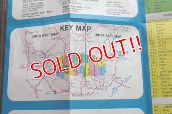 画像6: dp-250728-05 UINTA LAKES EAST 1969 MAP & GUIDE