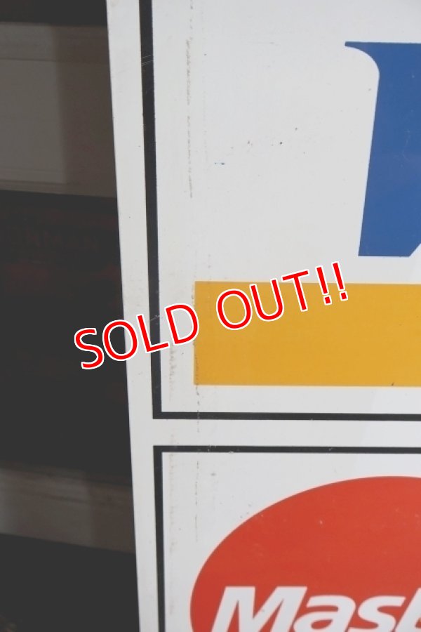 画像4: dp-250205-36 DISCOVER・VISA ・Master Card 1990's W-sided Metal Sign