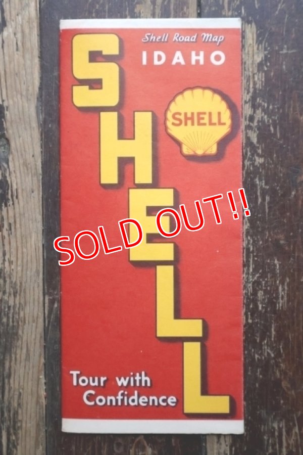 画像1: dp-240605-06 SHELL 1930's-1940's Road Map "IDAHO"