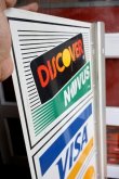 画像9: dp-250205-36 DISCOVER・VISA ・Master Card 1990's W-sided Metal Sign
