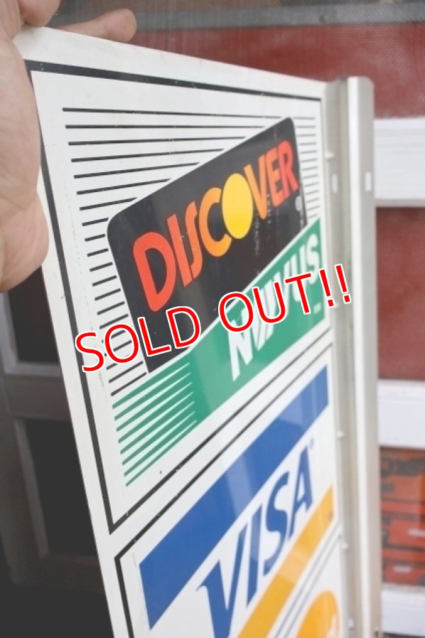 画像9: dp-250205-36 DISCOVER・VISA ・Master Card 1990's W-sided Metal Sign