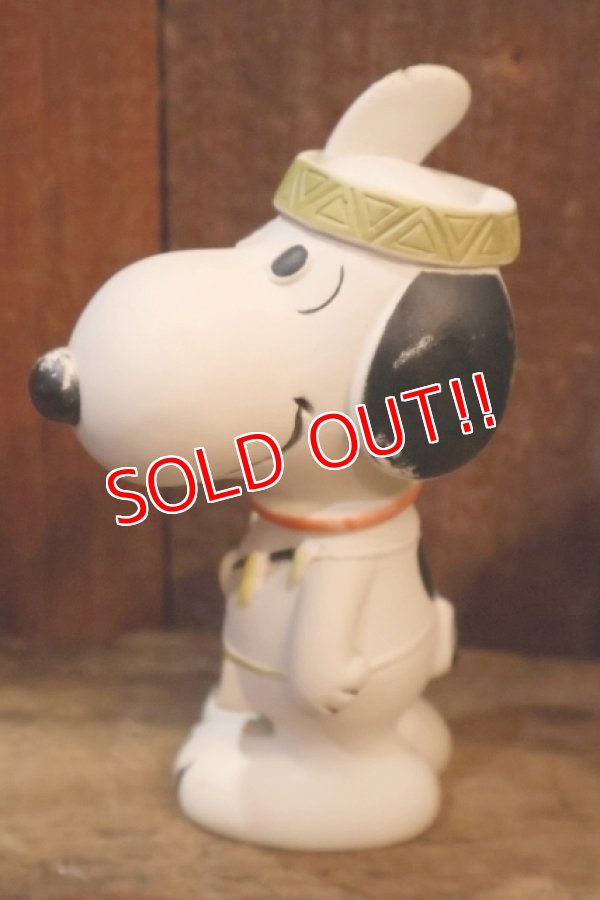 画像3: ct-250901-02 Snoopy / 1980's Vinyl Squeak Toy "Indian"