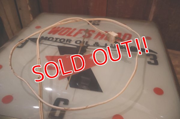 画像17: dp-250618-19 WOLF'S HEAD MOTOR OIL & LUBES 1960's PAM CLOCK