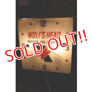 画像: dp-250618-19 WOLF'S HEAD MOTOR OIL & LUBES 1960's PAM CLOCK