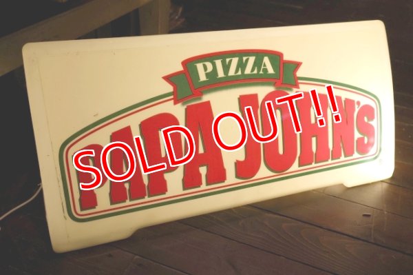 画像1: dp-250930-02 PAPA JOHN'S PIZZA / 1990's Delivery Car Sign