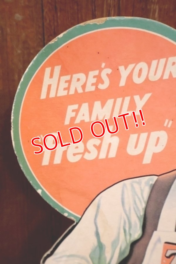 画像2: dp-250930-07 7 Up 1950's Cardboard Stand Sign