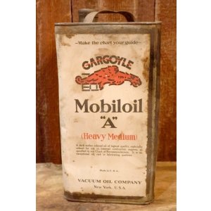 画像: dp-251008-01 VACUUM OIL COMPANY Mobiloil GARGOYLE 1920's 1 U.S. GALLON CAN