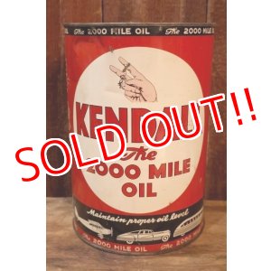 画像: dp-251008-67 KENDALL 1940's-1950's The 2000 MILE OIL 5 U.S. QUARTS CAN