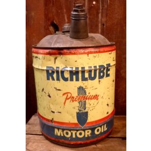 画像: dp-251008-87 RICHFIELD 1950's RICHLUBE 5 U.S. GALLONS MOTOR OIL CAN