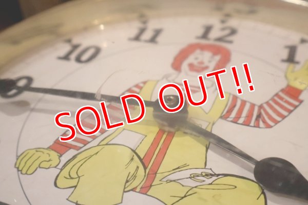 画像9: ct-251008-05 McDonald's / Ronald McDonald 1970's Wall Clock