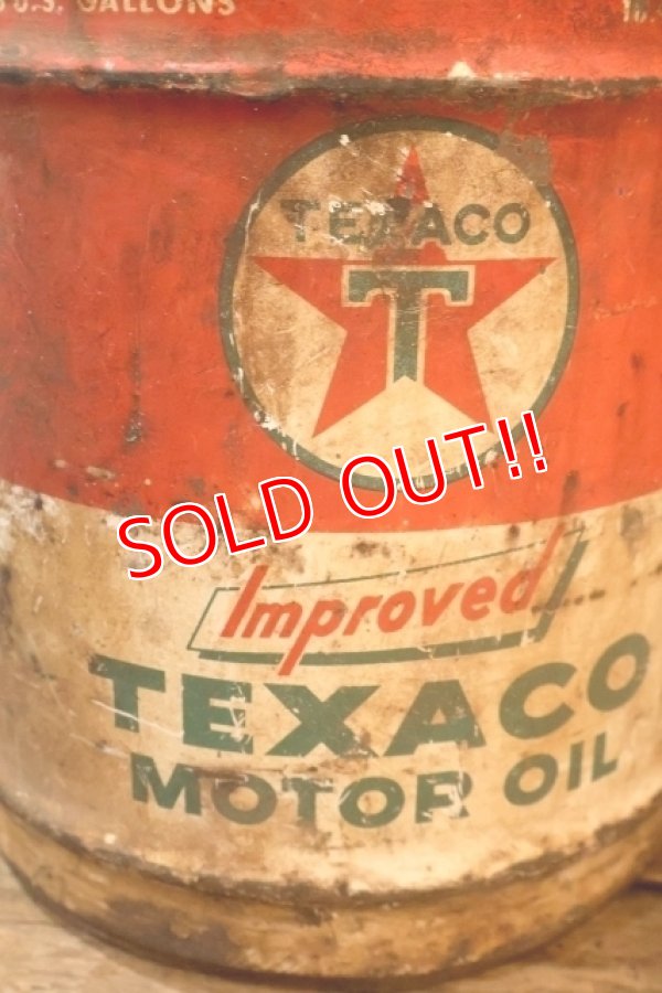 画像2: dp-251008-83 TEXACO 1950's  5 U.S. GALLONS MOTOR OIL CAN