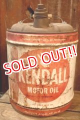 画像: dp-251008-80 KENDALL 1950's  5 U.S. GALLONS MOTOR OIL CAN