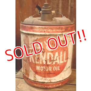 画像: dp-251008-80 KENDALL 1950's  5 U.S. GALLONS MOTOR OIL CAN