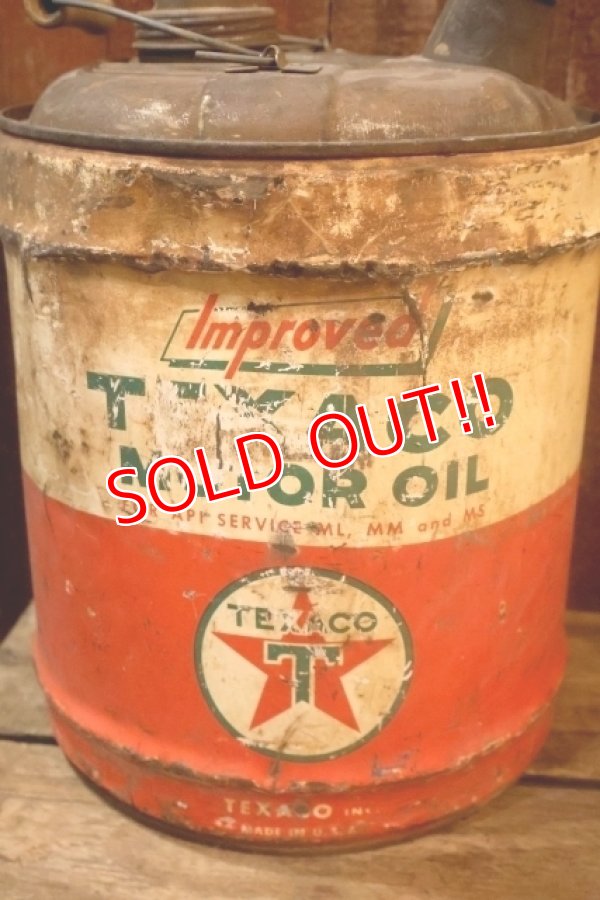 画像3: dp-251008-83 TEXACO 1950's  5 U.S. GALLONS MOTOR OIL CAN