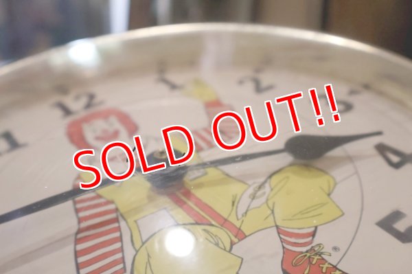 画像14: ct-251008-05 McDonald's / Ronald McDonald 1970's Wall Clock