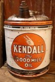 画像1: dp-251008-79 KENDALL 1950's  The 2000 MILE OIL 5 U.S. GALLONS MOTOR OIL CAN